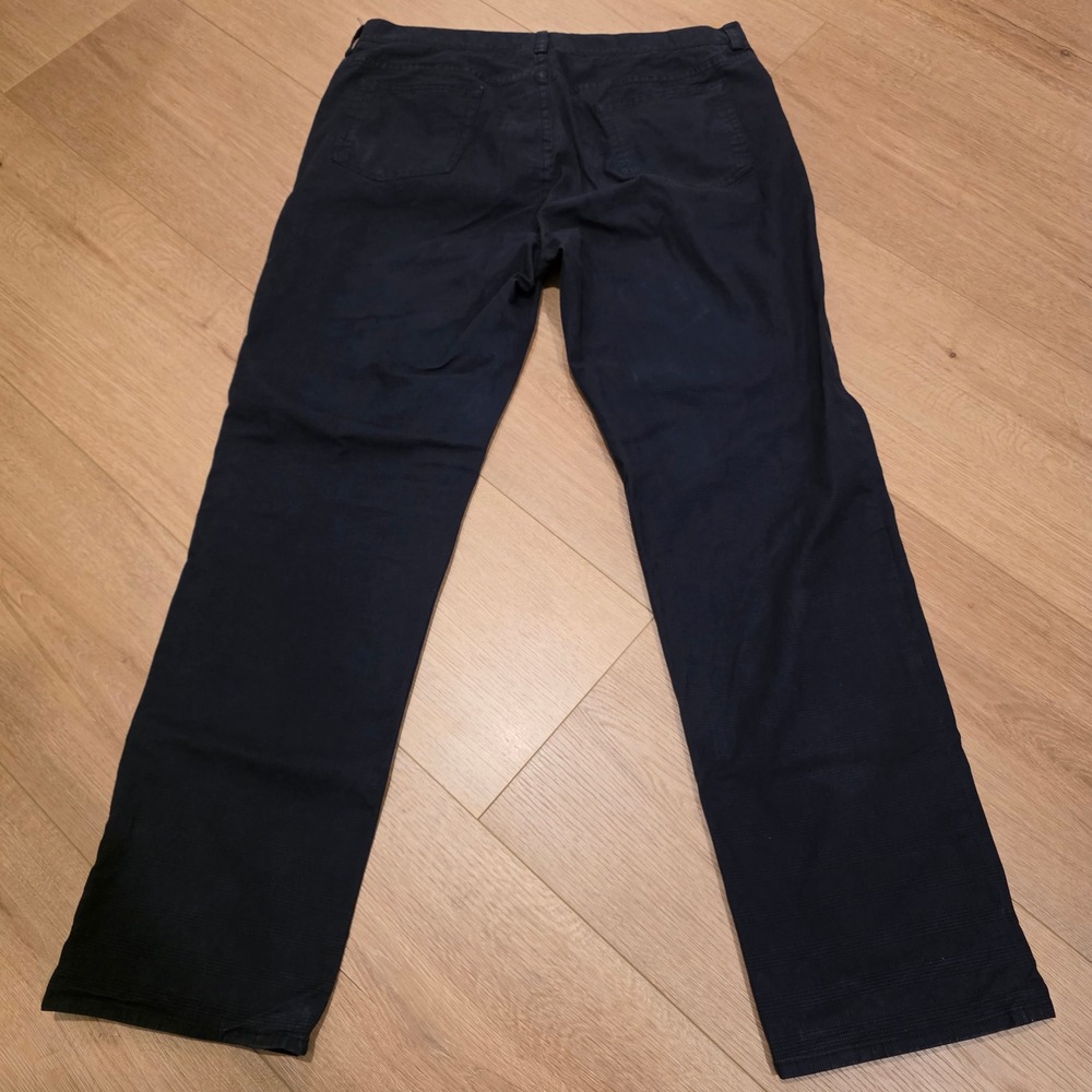 Vince Mens Navy Blue Plaid Trousers 5 Pocket Straight Leg Pants Size 38 Made USA - Picture 8 of 11
